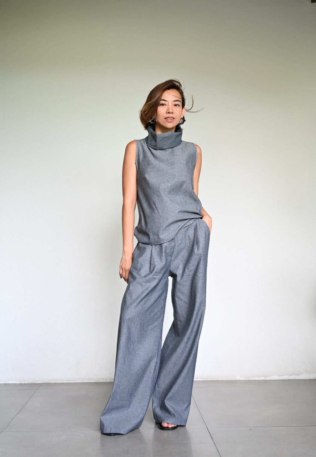 Denim Sleeveless + Andini Trousers