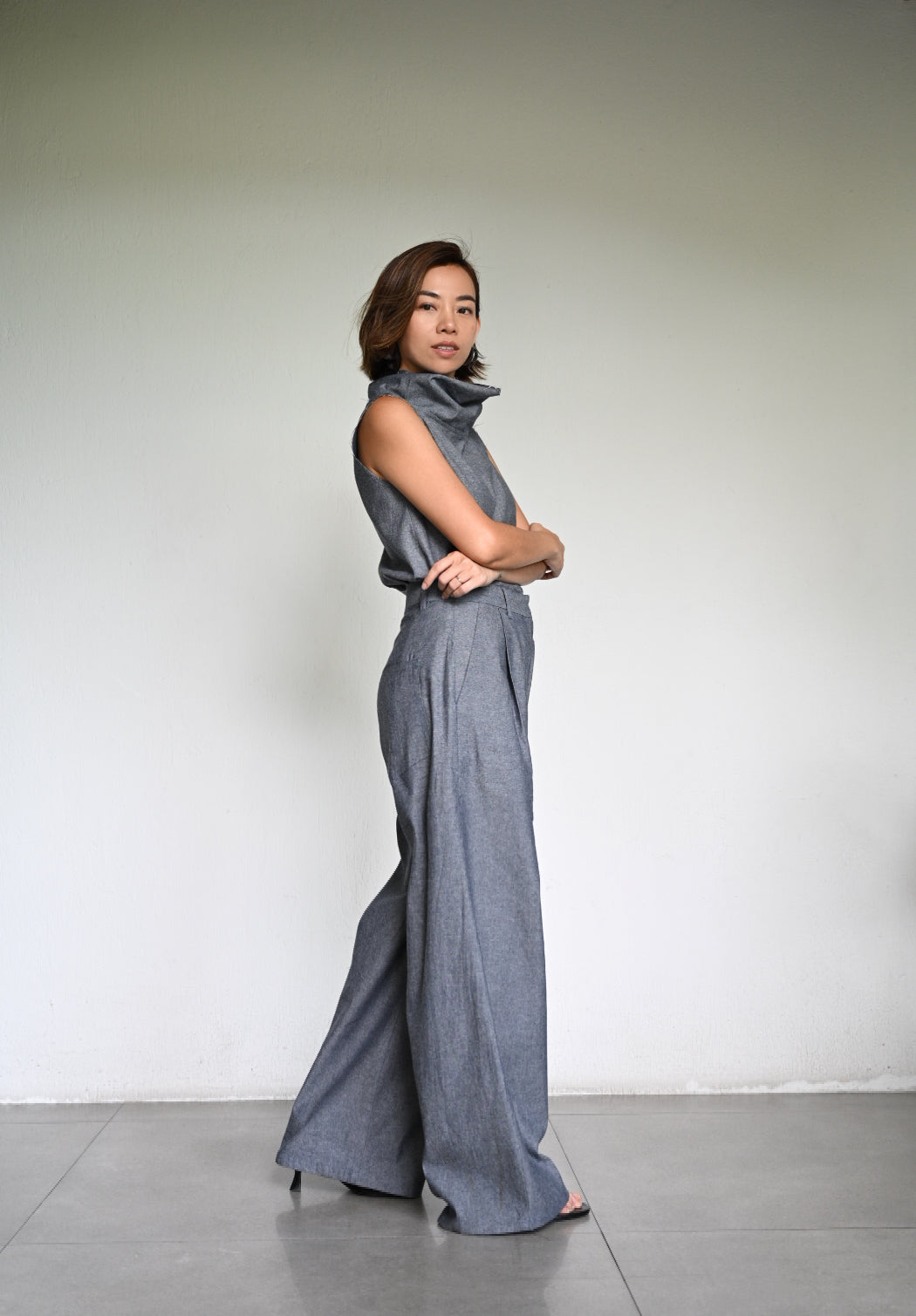 Denim Sleeveless + Andini Trousers