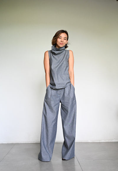 Denim Sleeveless + Andini Trousers