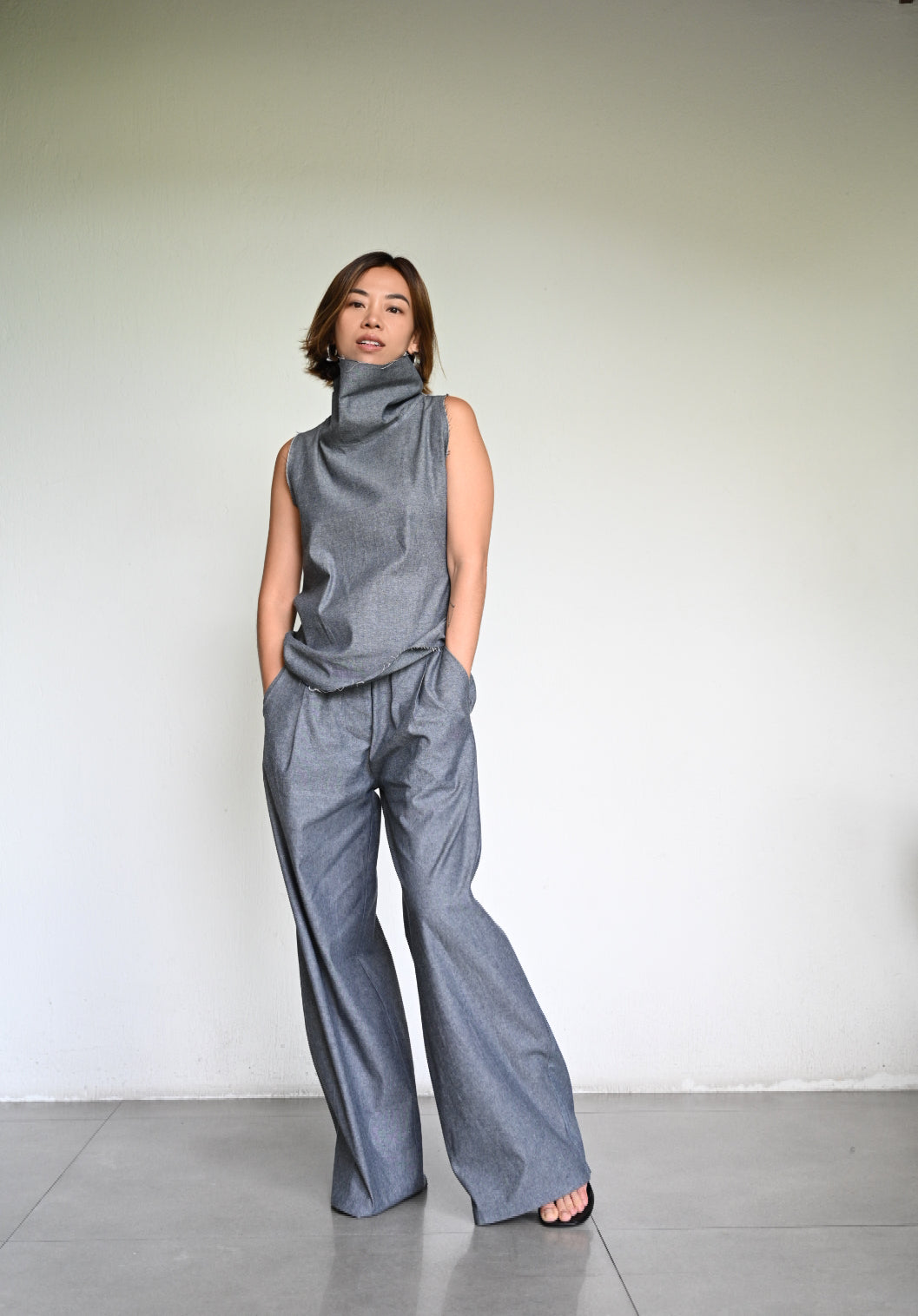 Denim Sleeveless + Andini Trousers