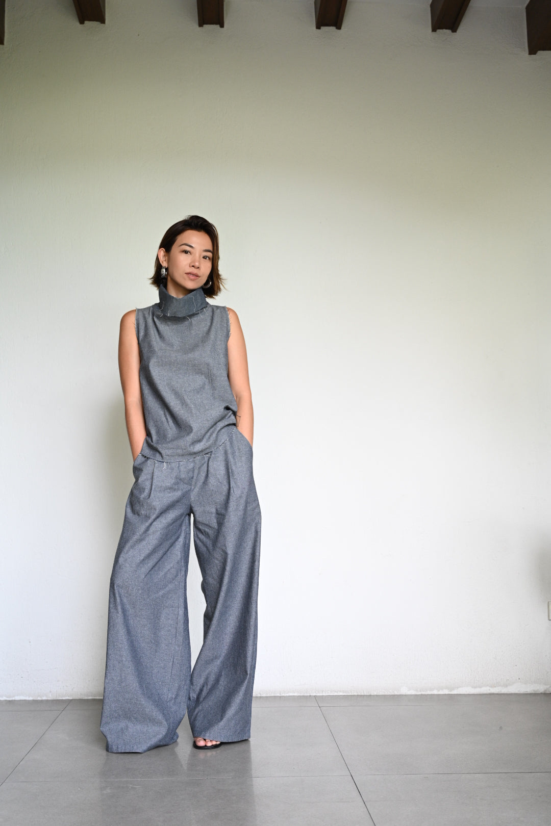 Denim Sleeveless + Andini Trousers