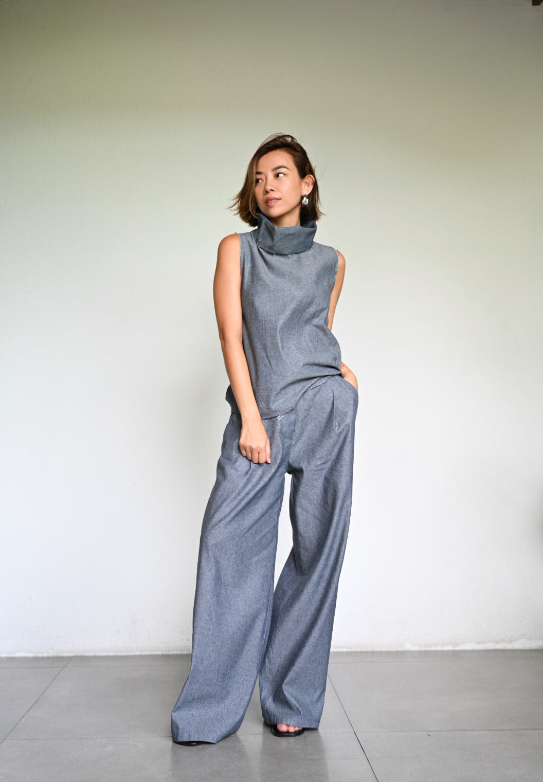 Denim Sleeveless + Andini Trousers